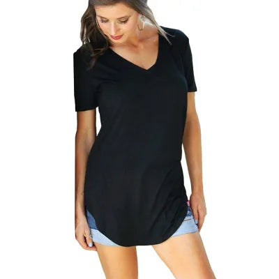 Women's T-shirt Summer Basic Long T Shirt Top Women - Premium from vistoi shop - Just $19.99! Shop now at vistoi shop