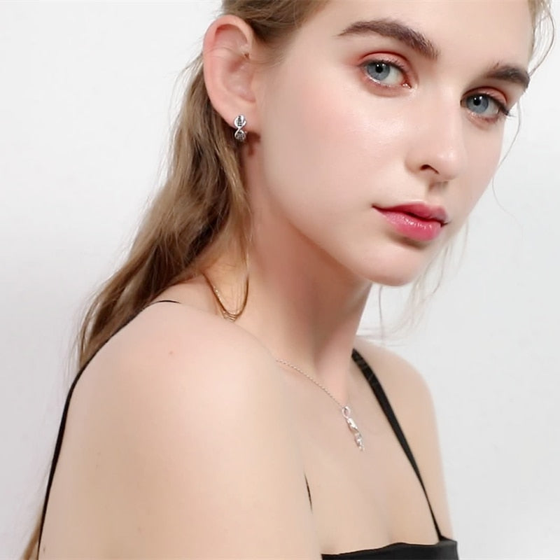 Black Jewelry Color Round Black Trendy Engagement Earrings