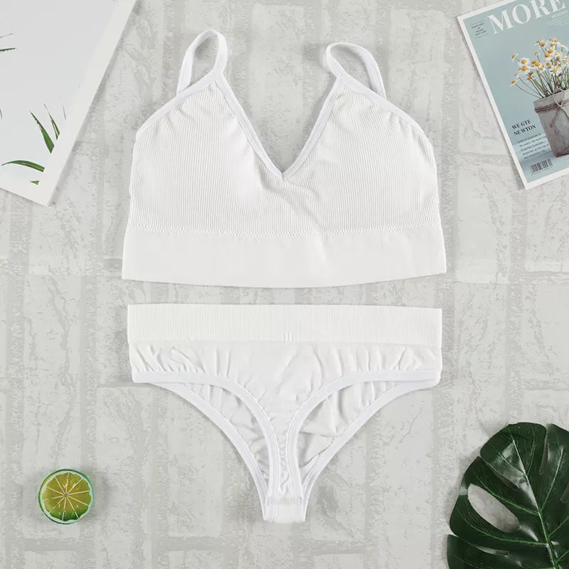 Bra Set Underwear Set Women Panties G-String Tank 2Pcs - Premium from vistoi shop - Just $19.99! Shop now at vistoi shop