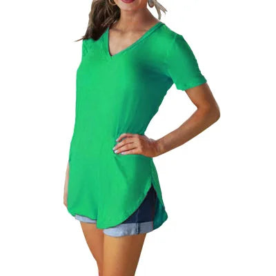 Women's T-shirt Summer Basic Long T Shirt Top Women - Premium from vistoi shop - Just $19.99! Shop now at vistoi shop