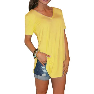 Women's T-shirt Summer Basic Long T Shirt Top Women - Premium from vistoi shop - Just $19.99! Shop now at vistoi shop
