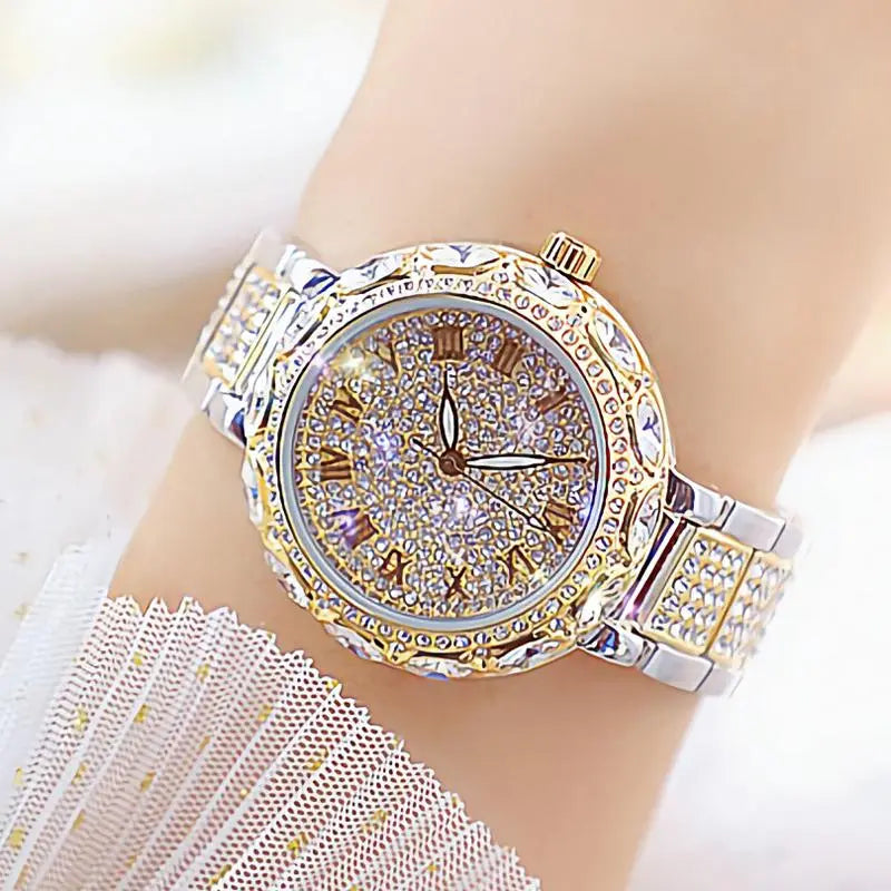 Watches Stainless Steel Rhinestone Crystal Ladies Quartz - Premium from vistoi shop - Just $39.99! Shop now at vistoi shop