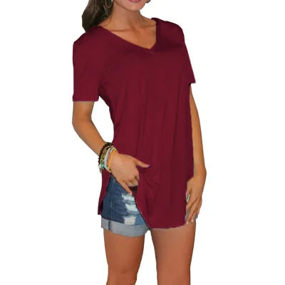 Women's T-shirt Summer Basic Long T Shirt Top Women - Premium from vistoi shop - Just $19.99! Shop now at vistoi shop