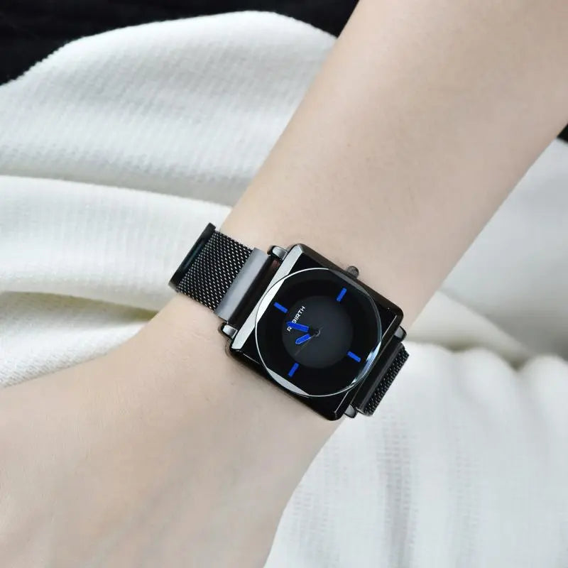 Dress Square Dial Women Watch Black Magnetic Buckle - Premium from vistoi shop - Just $29.99! Shop now at vistoi shop