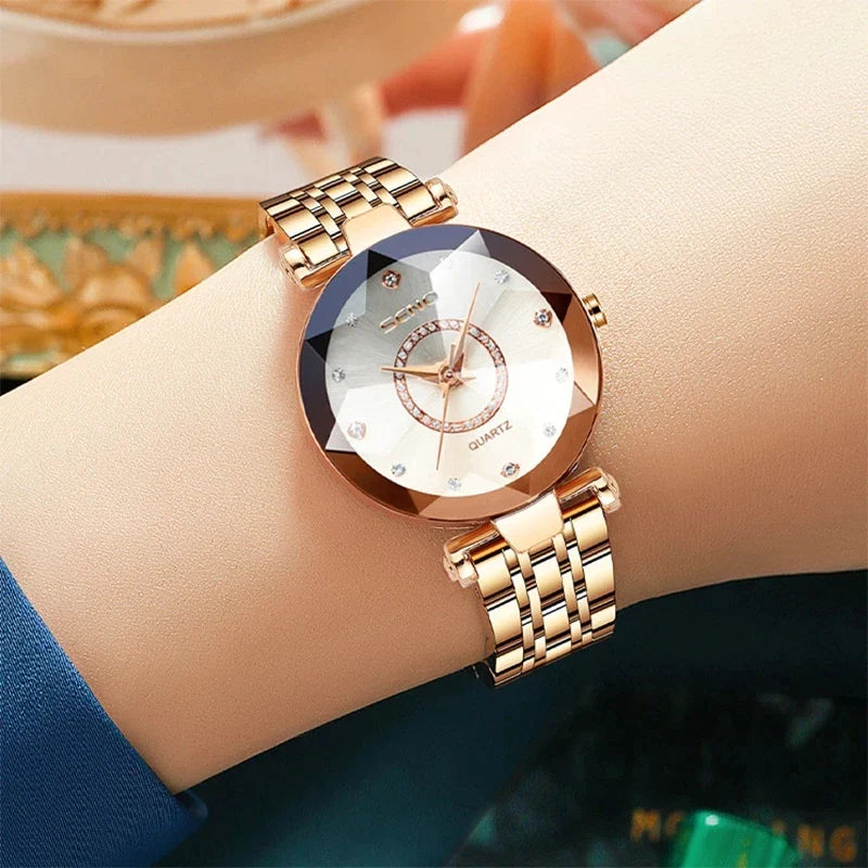 Women Watches Top Brand Luxury 2023 Rose Gold Bracelet - Premium from vistoi shop - Just $29.99! Shop now at vistoi shop