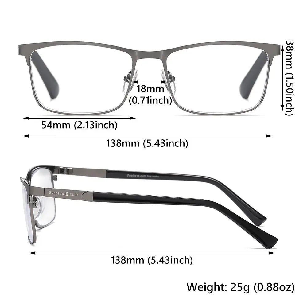 Classic Reading Glasses Metal Frame Men Anti Blue - Premium from vistoi shop - Just $14.99! Shop now at vistoi shop