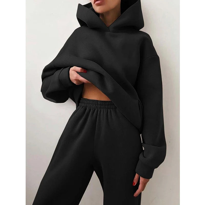 Winter Two Piece Sets Women Tracksuit Suit 2023 Autumn Sweatshirt - Premium from vistoi shop - Just $49.99! Shop now at vistoi shop