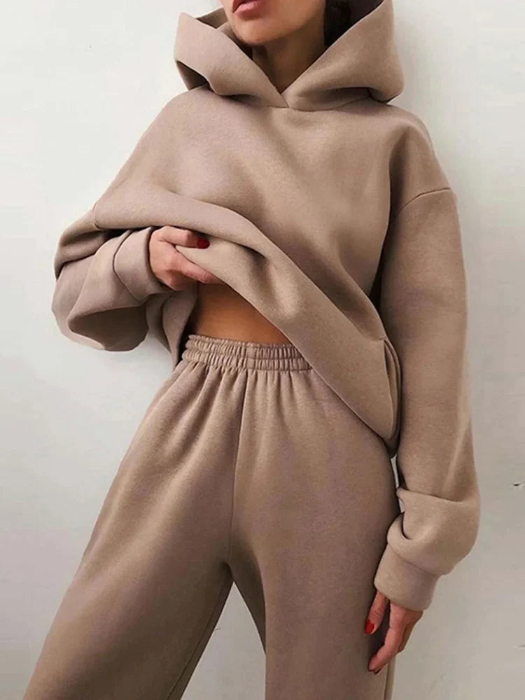 Winter Two Piece Sets Women Tracksuit Suit 2023 Autumn Sweatshirt - Premium from vistoi shop - Just $49.99! Shop now at vistoi shop