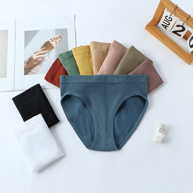 Women Panties Underwear Solid Briefs Female Underpants