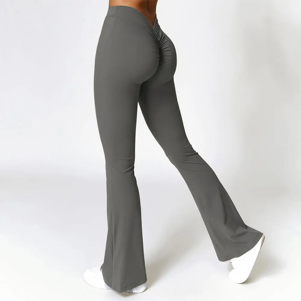Women Flare Pants Sport Seamless Leggings High Waist Yoga Leggings Gym - Premium from vistoi shop - Just $47.99! Shop now at vistoi shop