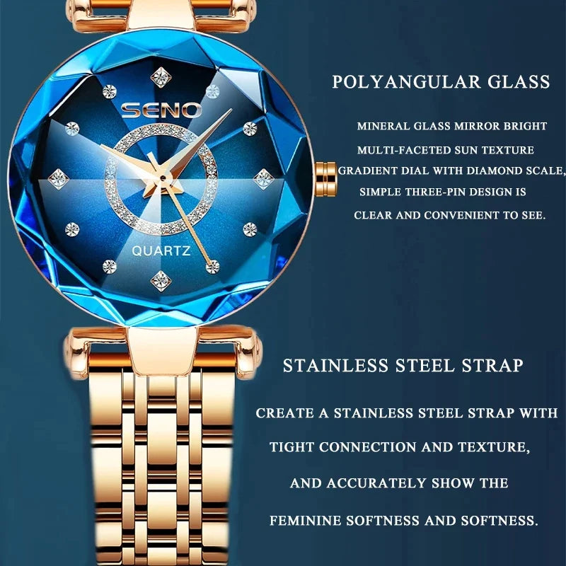Women Watches Top Brand Luxury 2023 Rose Gold Bracelet - Premium from vistoi shop - Just $29.99! Shop now at vistoi shop