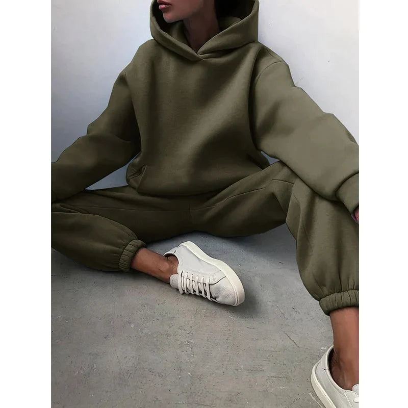 Winter Two Piece Sets Women Tracksuit Suit 2023 Autumn Sweatshirt - Premium from vistoi shop - Just $49.99! Shop now at vistoi shop