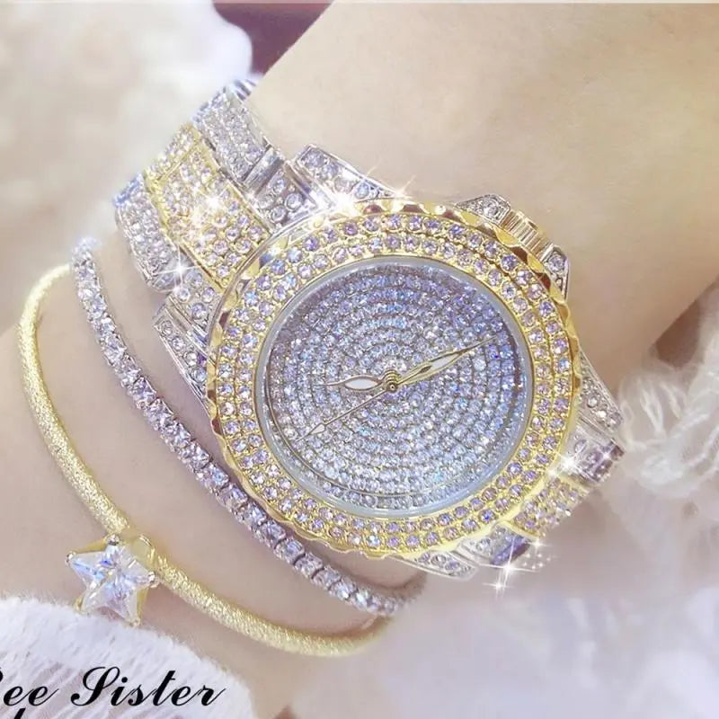 Full Diamond Watches Gold Women Crystal Brand Bling - Premium from vistoi shop - Just $39.99! Shop now at vistoi shop
