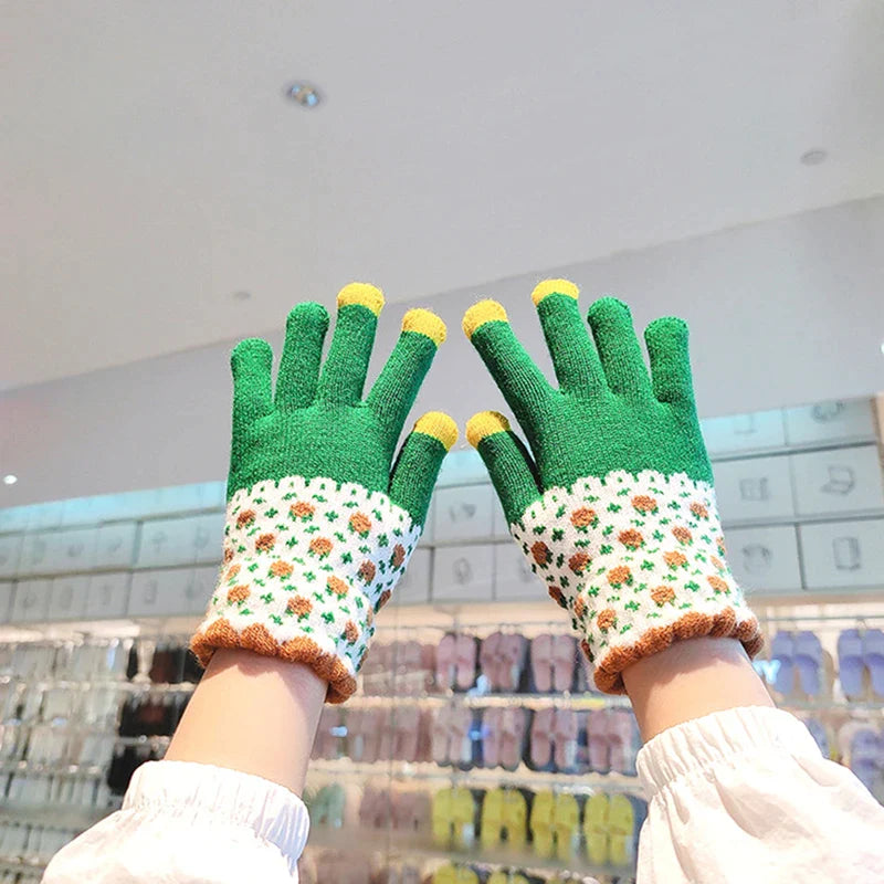 Gloves Winter Hand Warmer Gloves Thicken Fleece Knitted - Premium from vistoi shop - Just $14.99! Shop now at vistoi shop