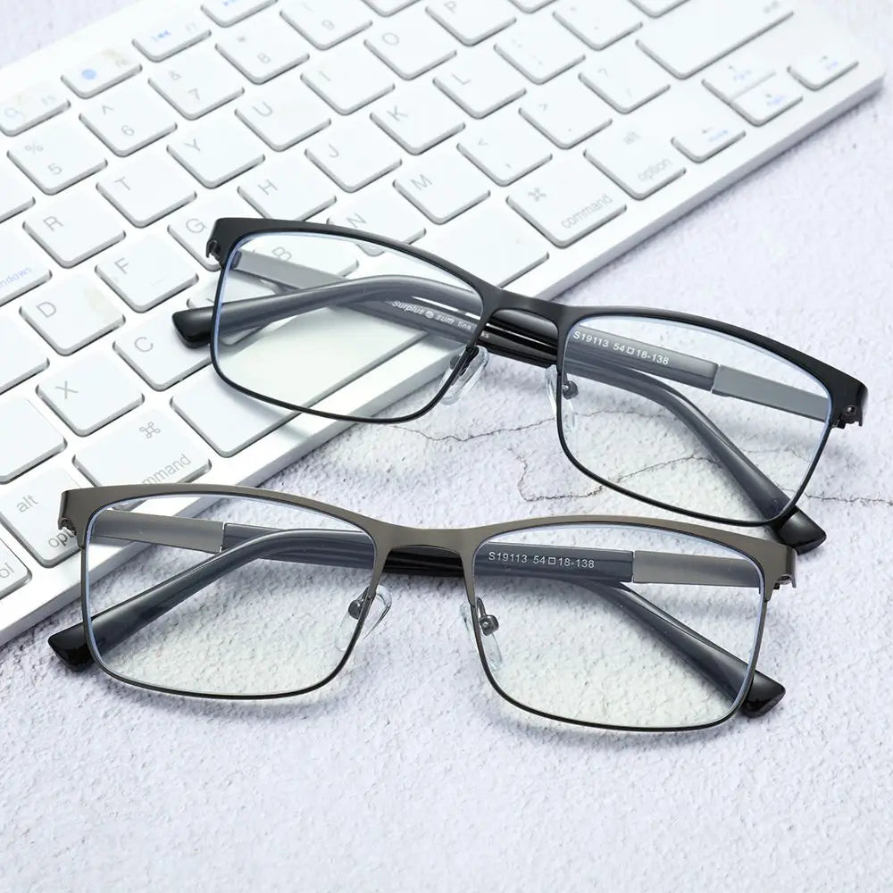 Classic Reading Glasses Metal Frame Men Anti Blue - Premium from vistoi shop - Just $14.99! Shop now at vistoi shop