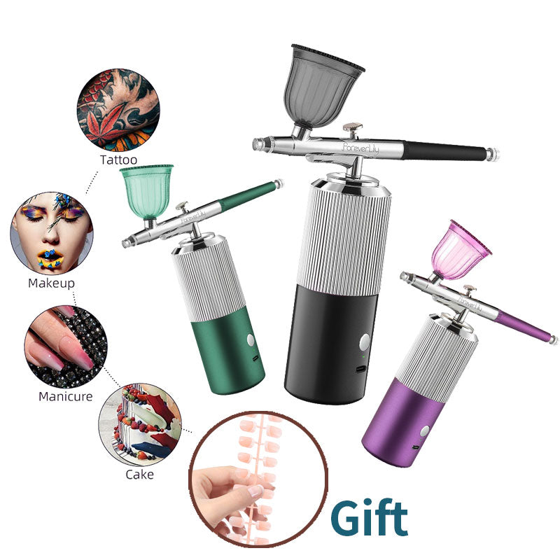 Portable Paint Spray Gun Airbrush Mini Air Compressor Kit for Nail Art - Premium from vistoi shop - Just $29.99! Shop now at vistoi shop