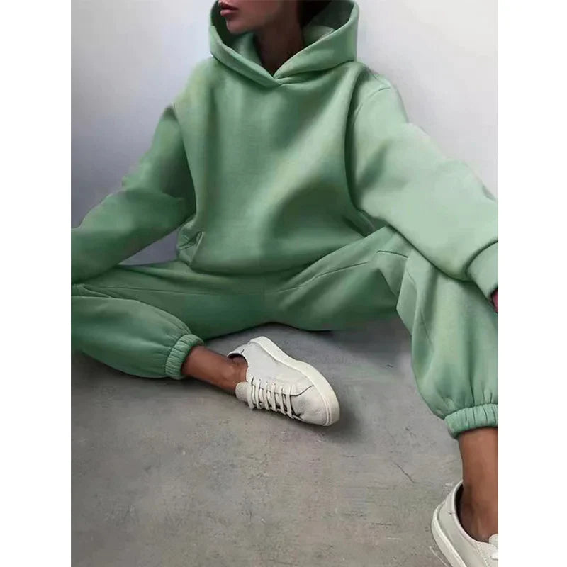 Winter Two Piece Sets Women Tracksuit Suit 2023 Autumn Sweatshirt - Premium from vistoi shop - Just $49.99! Shop now at vistoi shop