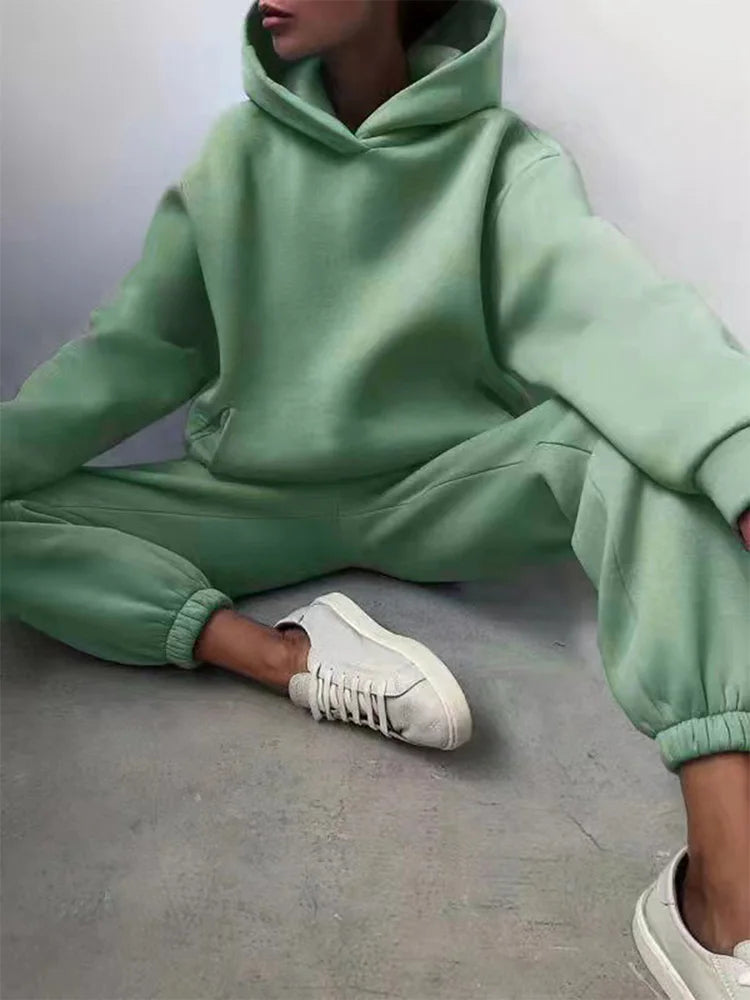 Winter Two Piece Sets Women Tracksuit Suit 2023 Autumn Sweatshirt - Premium from vistoi shop - Just $49.99! Shop now at vistoi shop