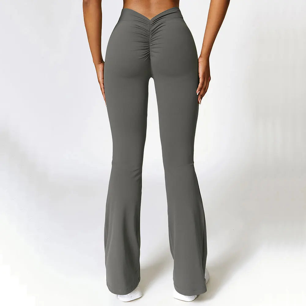Women Flare Pants Sport Seamless Leggings High Waist Yoga Leggings Gym - Premium from vistoi shop - Just $47.99! Shop now at vistoi shop