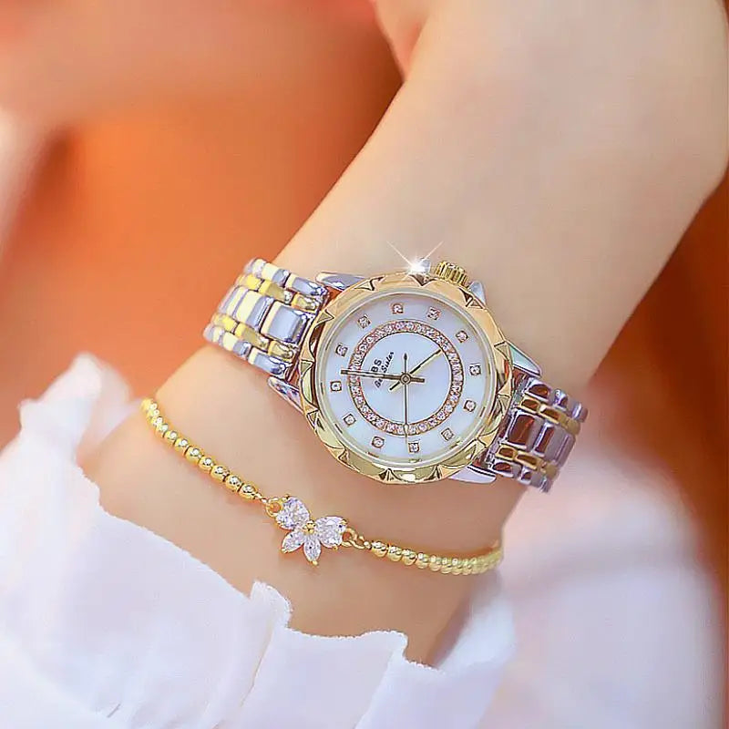 Diamond Women Watch Luxury Brand 2022 Rhinestone Elegant Ladies Watches Rose Gold Clock Wrist Watches for Women Relogio Feminino - Premium  from vistoi shop - Just $36.99! Shop now at vistoi shop