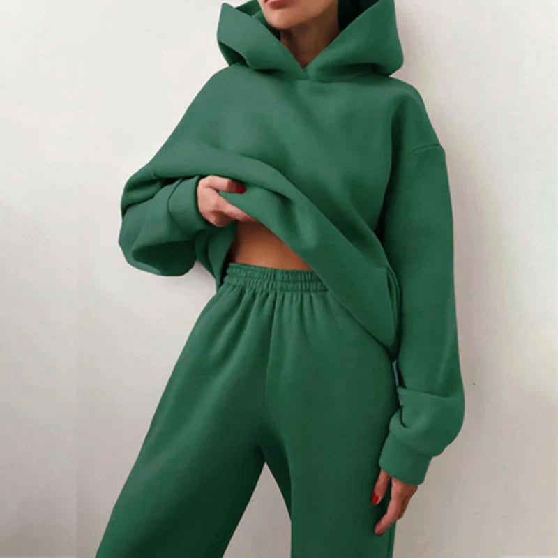 Winter Two Piece Sets Women Tracksuit Suit 2023 Autumn Sweatshirt - Premium from vistoi shop - Just $49.99! Shop now at vistoi shop