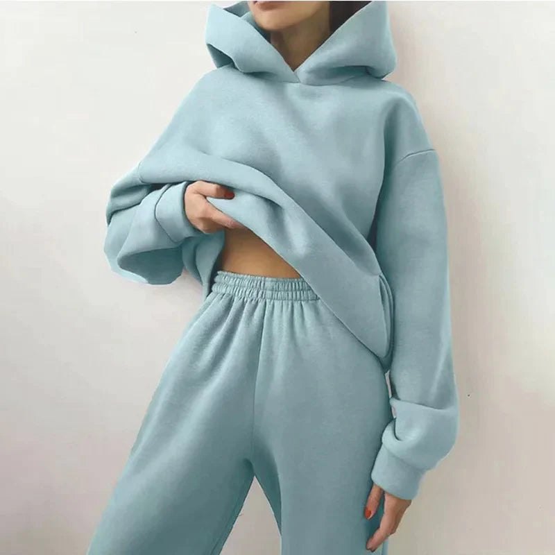 Winter Two Piece Sets Women Tracksuit Suit 2023 Autumn Sweatshirt - Premium from vistoi shop - Just $49.99! Shop now at vistoi shop