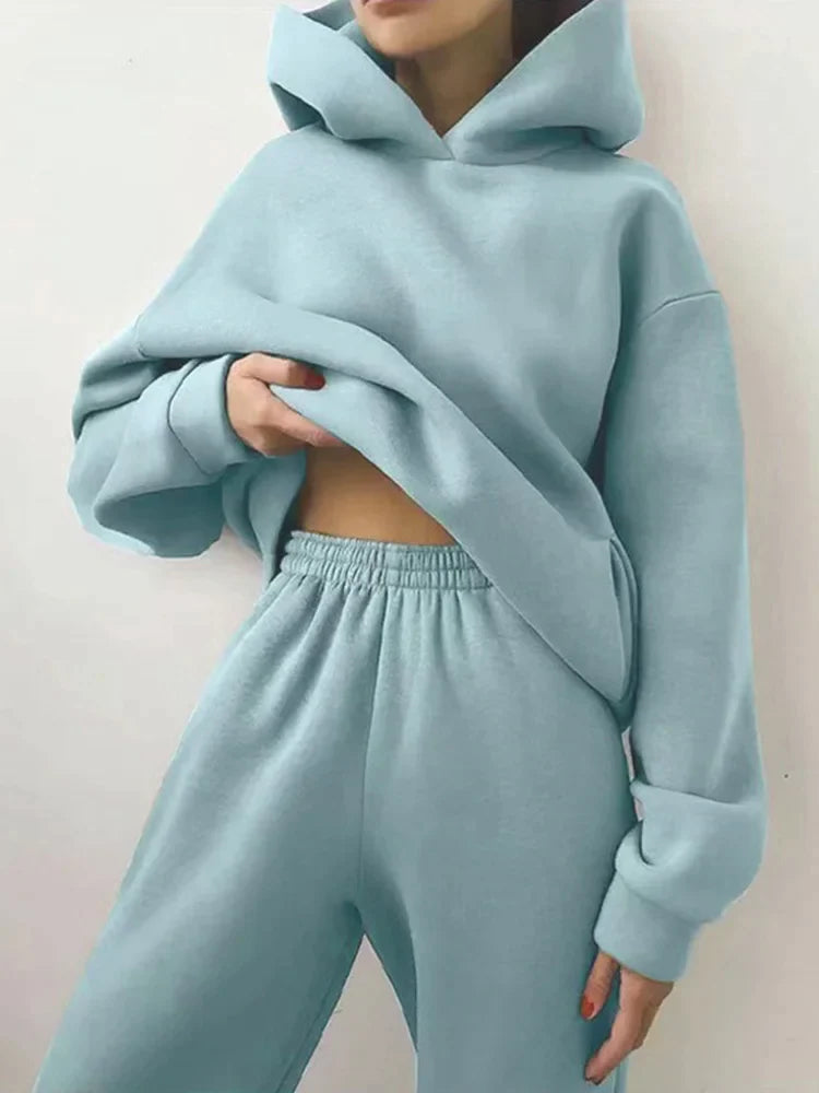 Winter Two Piece Sets Women Tracksuit Suit 2023 Autumn Sweatshirt - Premium from vistoi shop - Just $49.99! Shop now at vistoi shop
