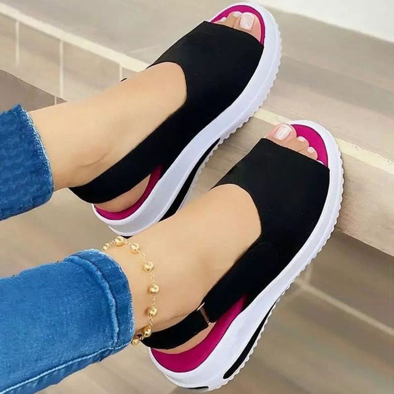 Women Sandals Peep Toe Low Heels Sandals For Summer Shoes - Premium from vistoi shop - Just $29.99! Shop now at vistoi shop