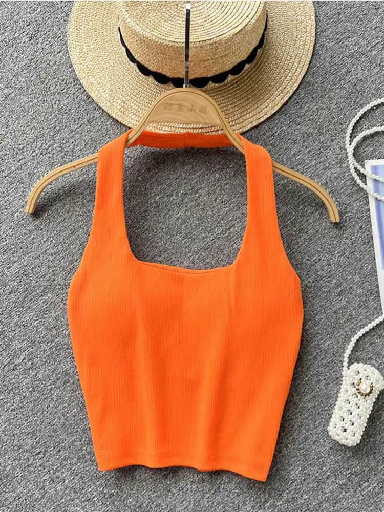 Off Shoulder Halter Camisole Summer Sleeveless Skinny 2023 Ladies Fashion - Premium from vistoi shop - Just $24.99! Shop now at vistoi shop