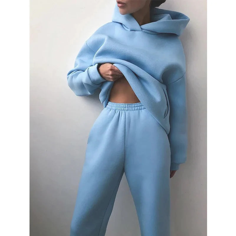 Winter Two Piece Sets Women Tracksuit Suit 2023 Autumn Sweatshirt - Premium from vistoi shop - Just $49.99! Shop now at vistoi shop