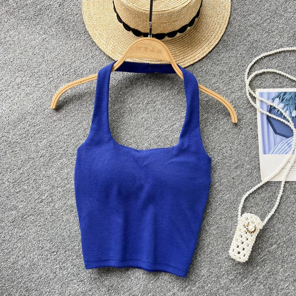 Off Shoulder Halter Camisole Summer Sleeveless Skinny 2023 Ladies Fashion - Premium from vistoi shop - Just $24.99! Shop now at vistoi shop