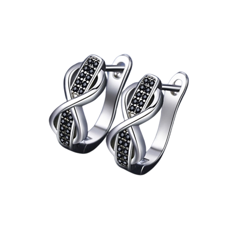 Black Jewelry Color Round Black Trendy Engagement Earrings - Premium  from vistoi shop - Just $24.99! Shop now at vistoi shop