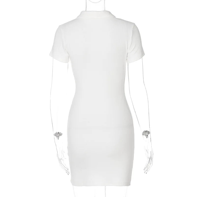 Short Sleeve Slit Mini Dress Women Fashion Clothing - Premium  from vistoi shop - Just $29.99! Shop now at vistoi shop