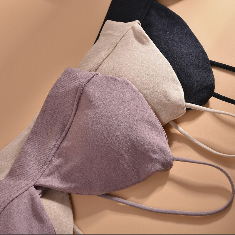 Summer Women Bra French Triangle Tube Top Seamless Bras