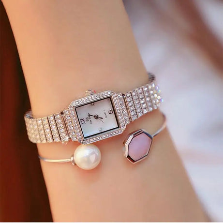 Bee Square Watch Women Gold Stainless Steel Watches Top - Premium  from vistoi shop - Just $36.99! Shop now at vistoi shop