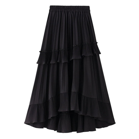 New Autumn Pleated Skirt High Waist Irregular Hem Flouncing 2023 - Premium  from vistoi shop - Just $34.99! Shop now at vistoi shop
