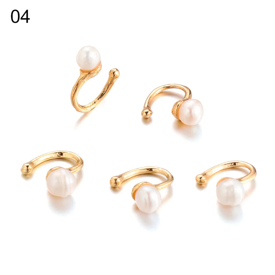 Women Ear Cuff No Pierced Pearl Ear Earrings Women - Premium  from vistoi shop - Just $19.99! Shop now at vistoi shop