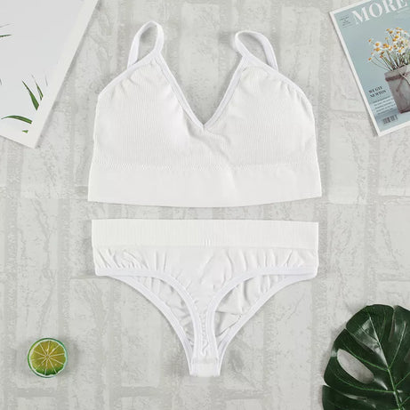 Bra Set Underwear Set Women Panties G-String Tank 2Pcs - Premium  from vistoi shop - Just $19.99! Shop now at vistoi shop