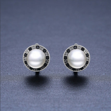 New Round pearl Hoop Earrings for Women