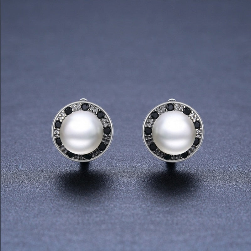 New Round pearl Hoop Earrings for Women