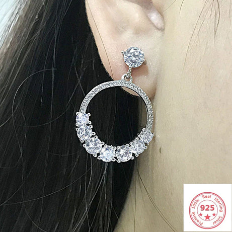 Drill Earrings Gemstone Women Garnet Earrings - Premium  from vistoi shop - Just $39.99! Shop now at vistoi shop