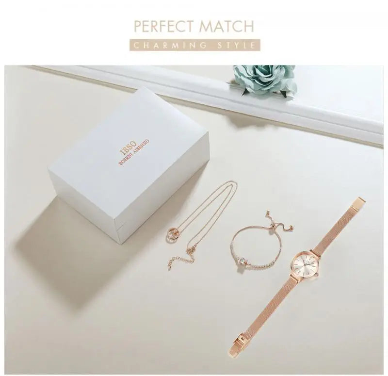 Crystal Design Women Watch Bracelet Necklace Watch - Premium  from vistoi shop - Just $69.99! Shop now at vistoi shop