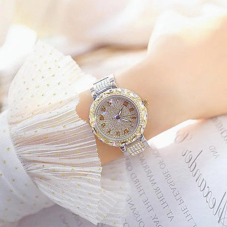 Watches Stainless Steel Rhinestone Crystal Ladies Quartz - Premium  from vistoi shop - Just $39.99! Shop now at vistoi shop