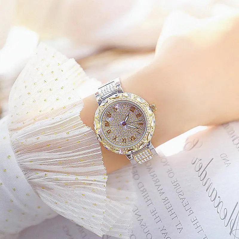 Watches Stainless Steel Rhinestone Crystal Ladies Quartz - Premium  from vistoi shop - Just $39.99! Shop now at vistoi shop