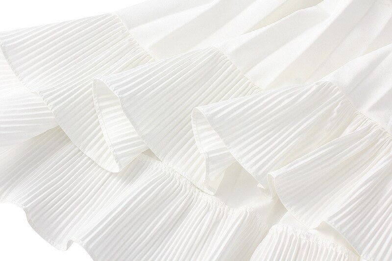 New Autumn Pleated Skirt High Waist Irregular Hem Flouncing 2023 - Premium  from vistoi shop - Just $34.99! Shop now at vistoi shop