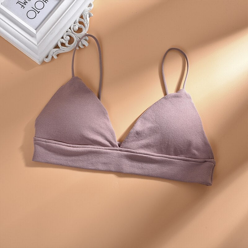 Summer Women Bra French Triangle Tube Top Seamless Bras