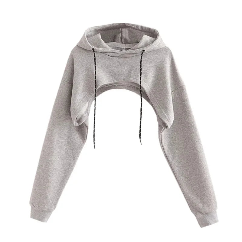 Women Summer New Fashion Super Short Hoodie Hip hop - Premium  from vistoi shop - Just $29.99! Shop now at vistoi shop