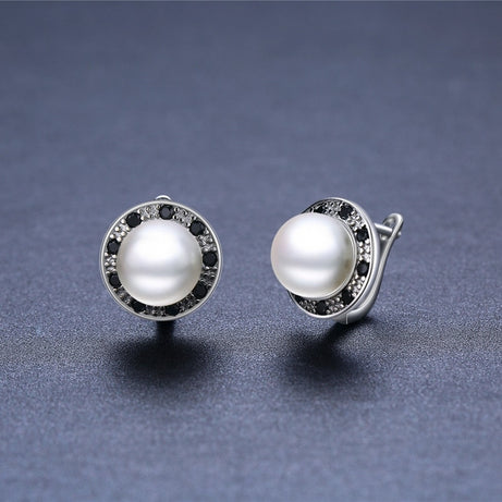 New Round pearl Hoop Earrings for Women