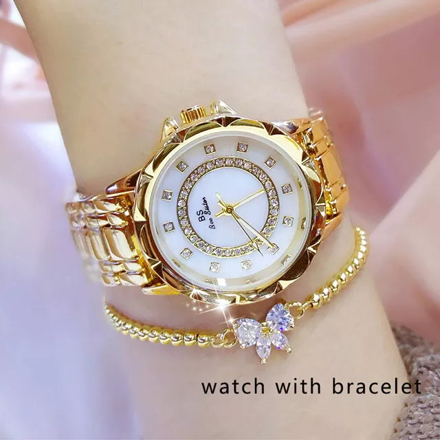 Diamond Women Watch Rhinestone Elegant Ladies Watches - Premium  from vistoi shop - Just $34.99! Shop now at vistoi shop