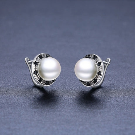 New Round pearl Hoop Earrings for Women